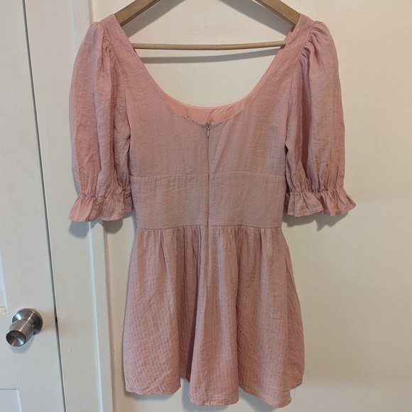 Lovers + Friends Light Pink Puff Sleeve Mini Dress - Picture 9 of 14